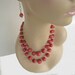 Cute Pink Double Strand Necklace and Dangly Earring Set FREE USA Shipping