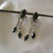 Vintage Black Rhinestone Clip Earrings FREE USA Shipping