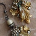 Wedding Cake-antique vintage reconstructed assemblage earrings