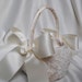 Vintage Lace Collection - Ivory Alencon Lace Flower Girl Basket