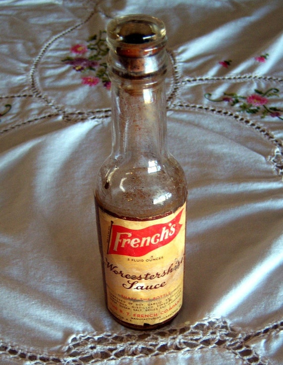 French's Worcestershire Sauce Vintage Clear bottle with