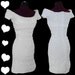 Dress Vintage 80s WHITE Cocktail Party PROM Wiggle Dress M Avant Garde Bridal DANCE