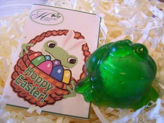 Easter Basket Stuffers - Exploding Frog Soaps (25) with Easter Gift Card Tags Il_570xn
