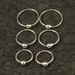 Tiny Sterling Silver Tear Hoop Set