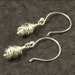 Sterling Silver Earrings featuring a Handmade Metal Bead / Unique Dangle Earrings / Wire Beads Dangles