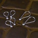 Silver Hoop Earrings - Sterling Bud Hoop - Solid Argentium Drop Hoops - Catchless Sleeper Hoops - Set of 3