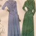 1940s Simplicity Designer's Pattern Vintage Sewing Pattern Misses' One-Piece Afternoon and Street Dress Size 16 Bust 34