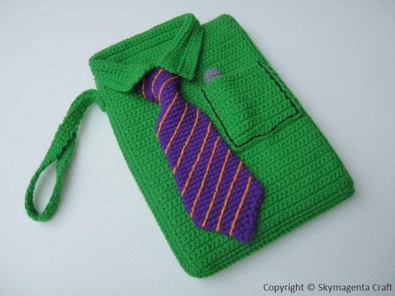 Crochet Pattern SHIRT Kindle Cover / Sleeve / Purse 00413