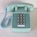 Robin's Egg Blue Push Button Telephone
