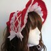 Gothic Lolita Half Bonnet Red and White