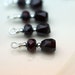Bead Dangle Charm Drop Set - 6 Piece Deep Dark Ruby Red Czech Firepolisehd Bead Set
