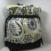 Insulated Lunch Bag Tote, Large - Paisley Grey and Chartreuse