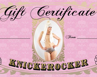 Gift Certificate for 25 Dollars to spend at Knickerocker