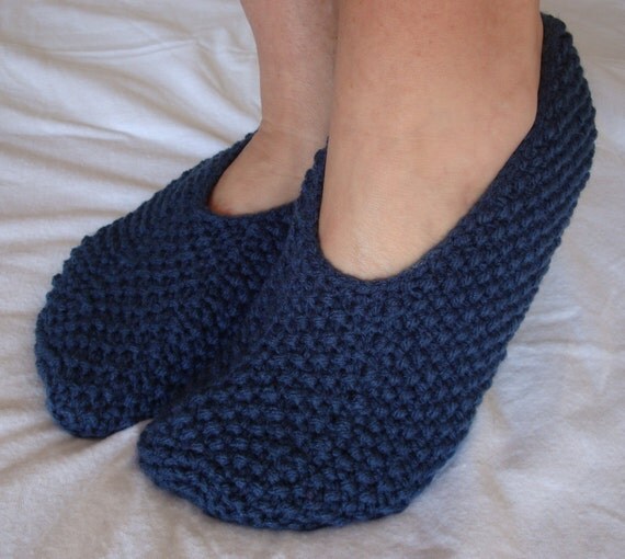 navy blue slippers womens