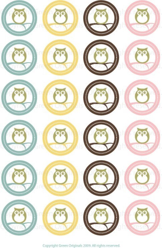 Printable Owl Stickers | printable round stickers avocado owl Printable Owl Stickers | printable round stickers avocado owl
