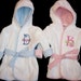 Personalized Baby Bath Robe with Embroidered Monogram Pink or Blue