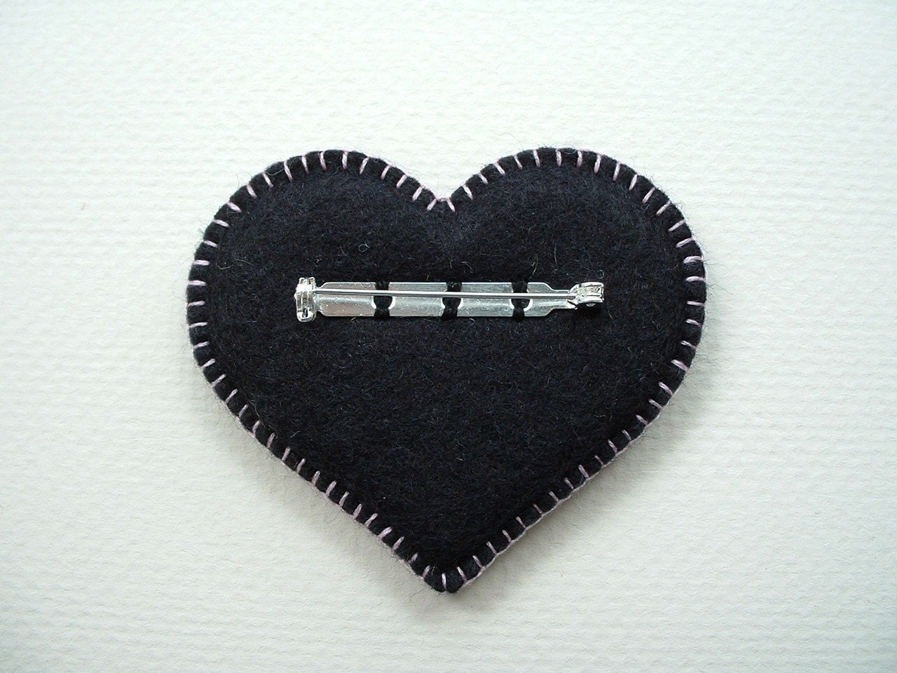 Felt Applique Heart Pin / RESERVED for Fieldytweed