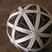 decorative ball home decor - hand embroidered - japanese temari thread ball - mocha