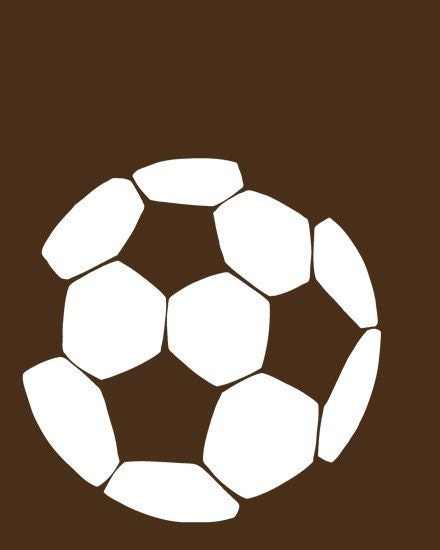 Soccer Ball Silhouette soccer decor 13 x 19 print by NEVEstudio