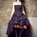 RESERVED Steampunk Vampire Gothic Lolita Black Cotton Wedding Dress-Custom to your Size