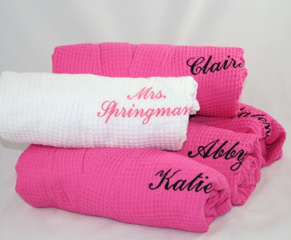 personalised bridal party robes