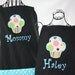 Mommy & Me Personalized Aprons Sprinkle Dot Cupcake Black Apron Set