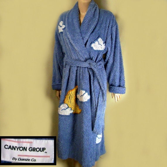 80s Chenille robe Canyon Group wrap small