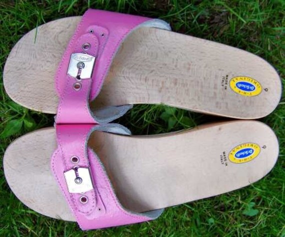 Dr Scholls Italy pink leather exercise sandals 9