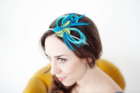 Blue Birdie Fascinator by Bethany Lorelle by bethanylorelle