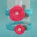 Garter set, Tiffany Blue and Coral Feather Rose Wedding Garter Set B124 - bridal garter accessory
