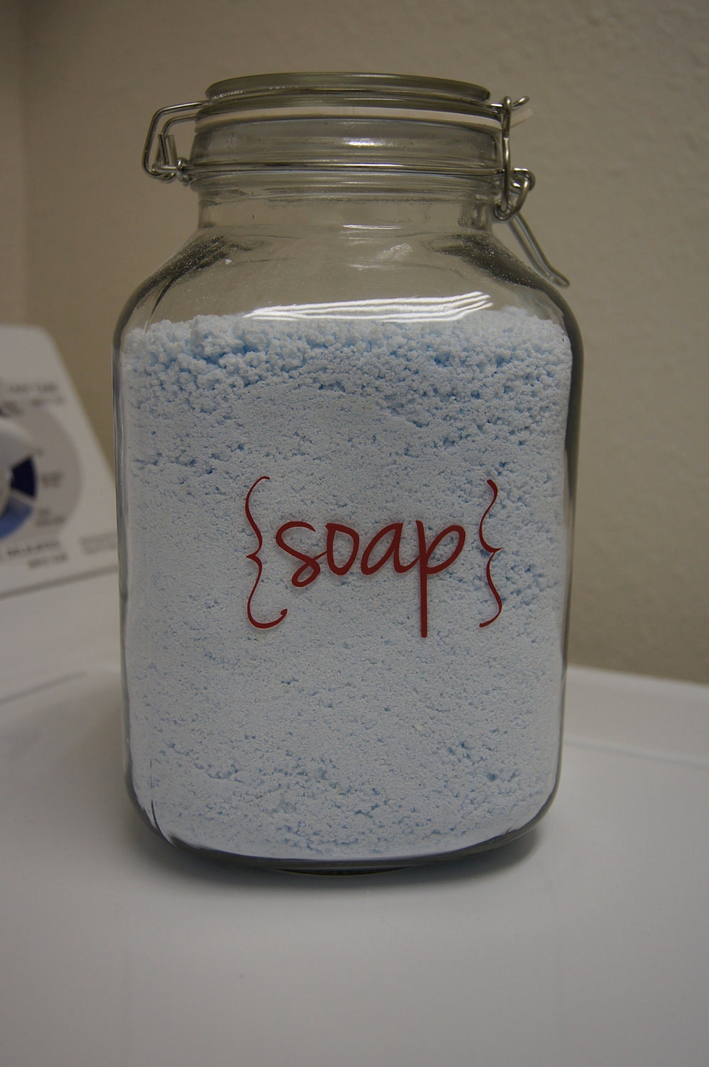 Vinyl Lettering for Detergent Glassware