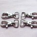 Nickel Lobster Swivel Clasps Clips -- 50 pcs -- 0.5 inch D-head inside wide