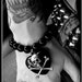 Burning Deep In My Black Heart Skull Bracelet