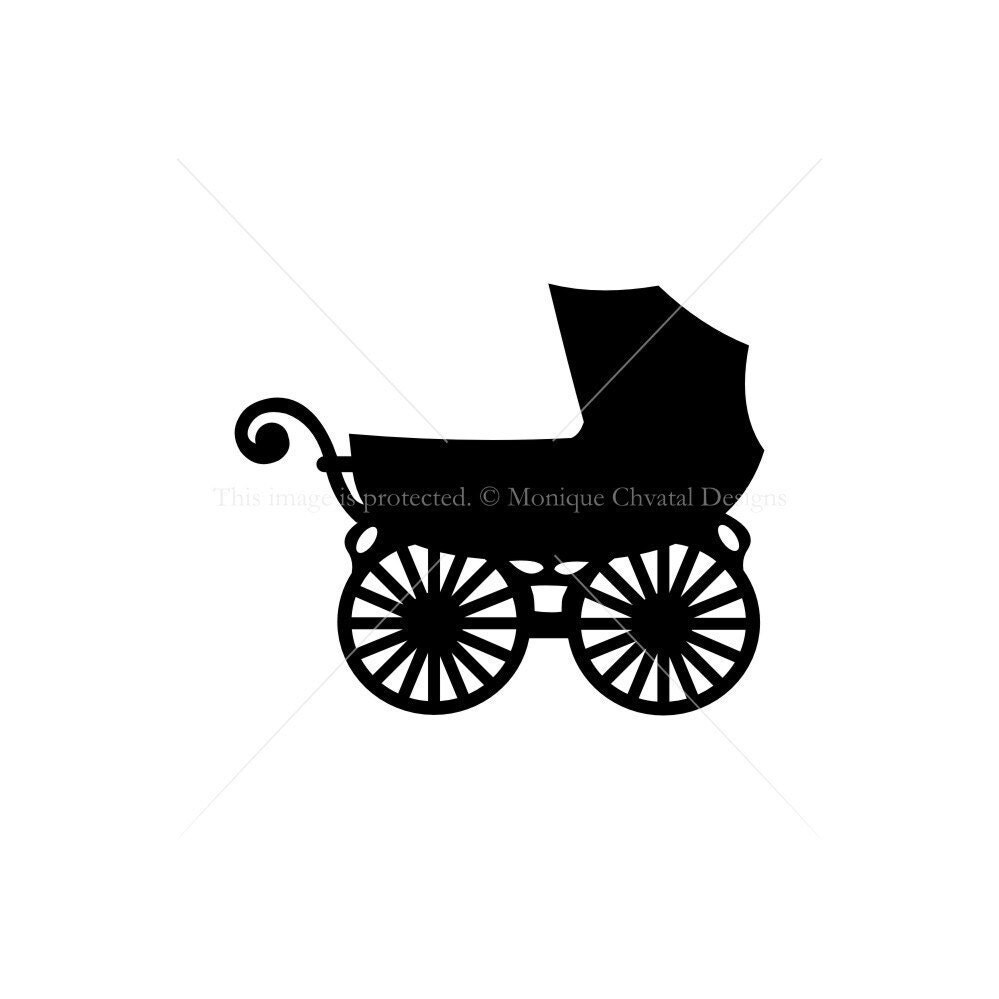 Baby Carriage Silhouette Series