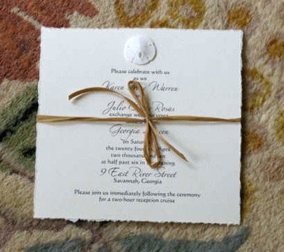 Sand Dollar Wedding Invitations for your BEACH or by AMInvitations
