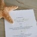 Letterpress Starfish Reception Menu-Beach Wedding