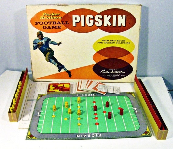 vintage Pigskin Football board game sports game Parker