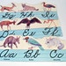 vintage alphabet chart - classroom border decoration set - 1980s