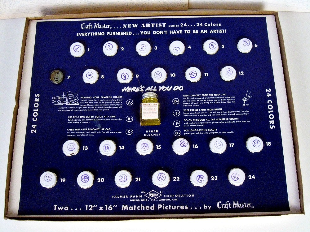 vintage paint by number kit flying ducks Craft Master