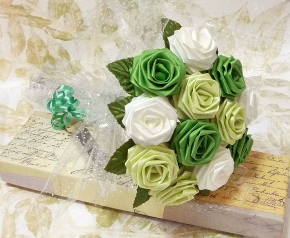 flower wrap origami gift Origami Bouquet Dozen (1 Green Gift Bio Rose  Wrapped Roses