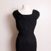 RESERVED for Gabrielle Vintage 1960's Black Silk Chiffon LIlli Diamond Wiggle Dress Large