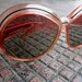 vintage 1960s 1970s round PINK cool ray POLAROID sunglasses BUG eye super chic boho bohemian