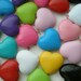 Big Puffy Heart BEADS ASSORTED COLORS 10pcs