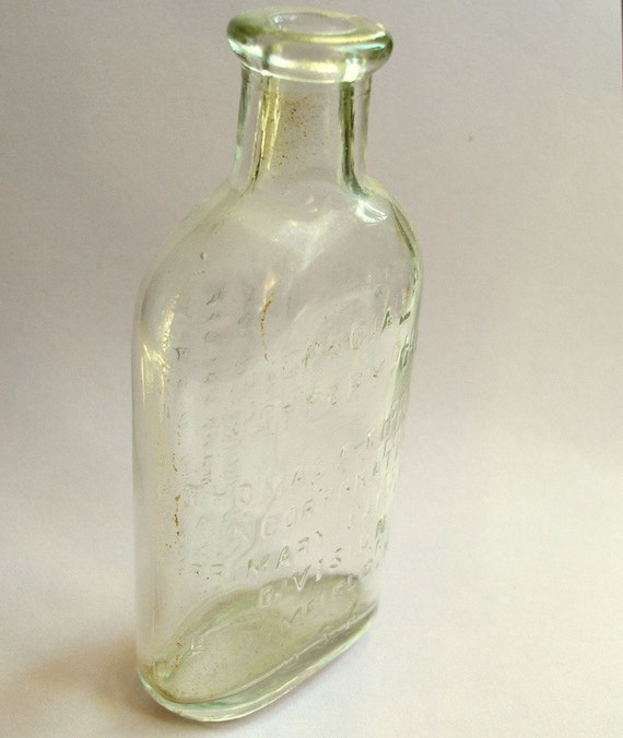 Edison oil bottle-Antique clear glass bottle for Thomas Edison