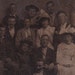 Edwardian tintype photo of 12 people, Antique ferrotype photograph.