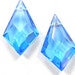 50s blue glass drops, Czech beads.