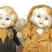RESERVED 20s Wedding Dolls, Antique Bisque Frozen Charlotte & Charlie cake toppers, bride and groom. Reserved for Phyllis.