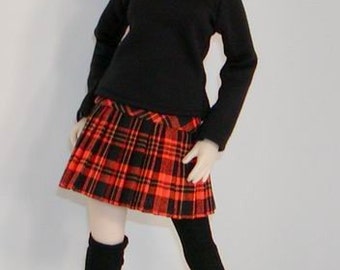 Pleated SKIRT for Ellowyne Wilde - MSD BJDs - Goodreau BJD - Choose fabric Colors