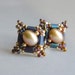 Hand Beaded Freshwater pearl earrings with a Victorian flair