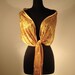 Hand Painted Gold Silk Shawl Made to Order-wedding or special occasion
